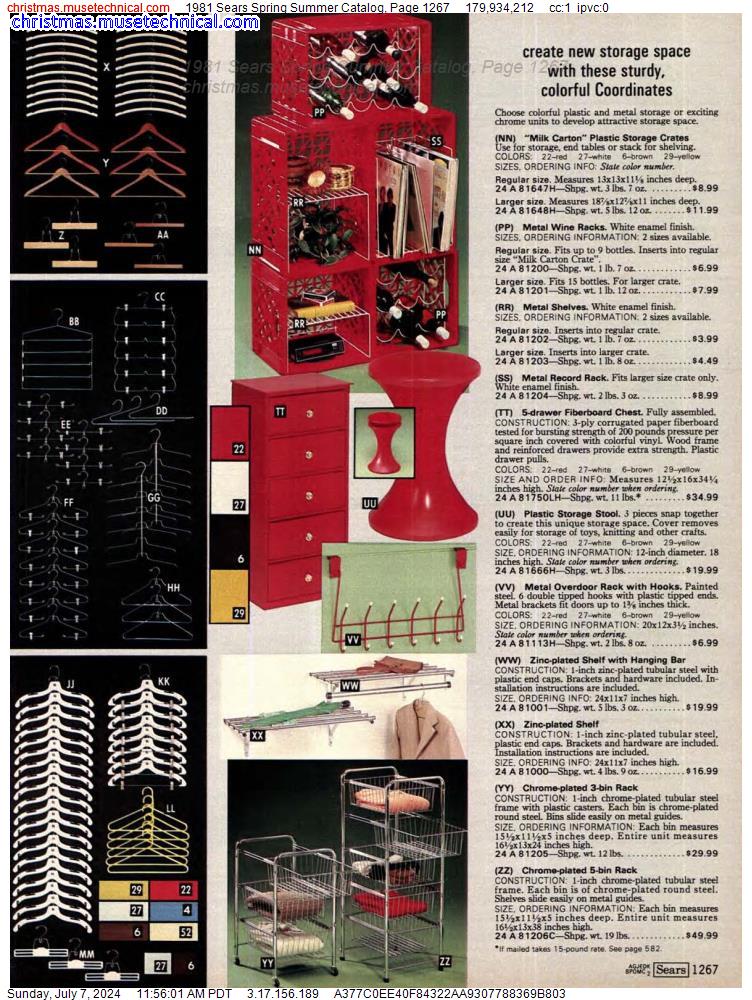 1981 Sears Spring Summer Catalog, Page 1267