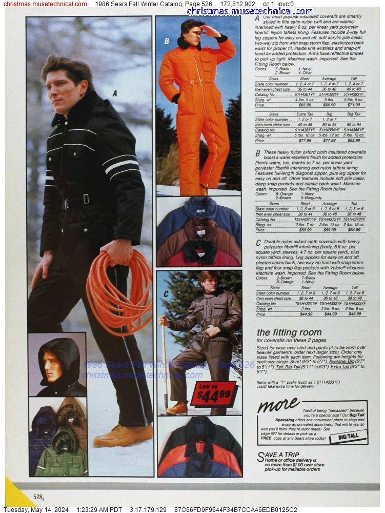 1986 Sears Fall Winter Catalog, Page 526