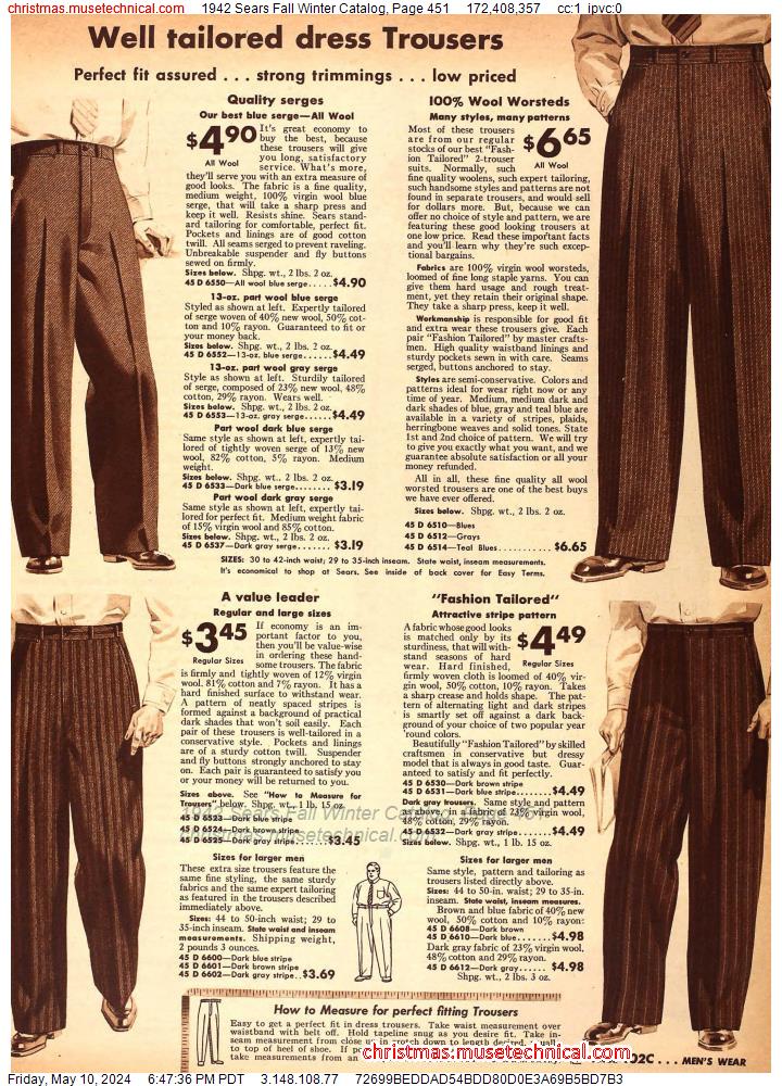 1942 Sears Fall Winter Catalog, Page 451