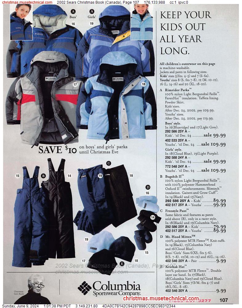 2002 Sears Christmas Book (Canada), Page 107