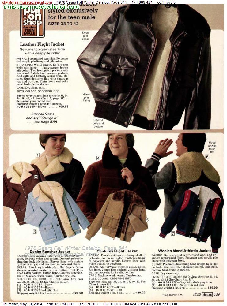 1978 Sears Fall Winter Catalog, Page 541