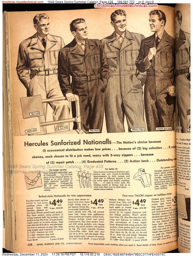 1948 Sears Spring Summer Catalog, Page 438