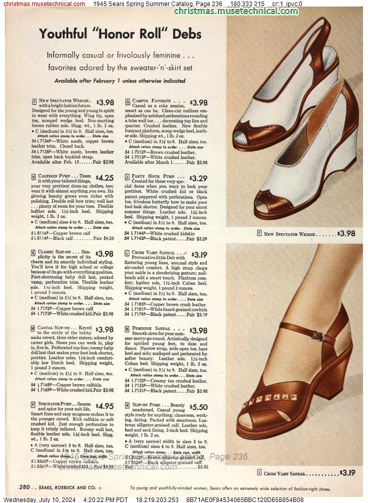 1945 Sears Spring Summer Catalog, Page 236