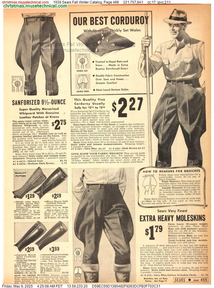 1939 Sears Fall Winter Catalog, Page 466