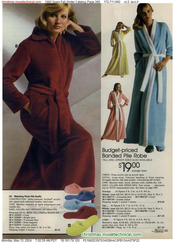 1980 Sears Fall Winter Catalog, Page 385