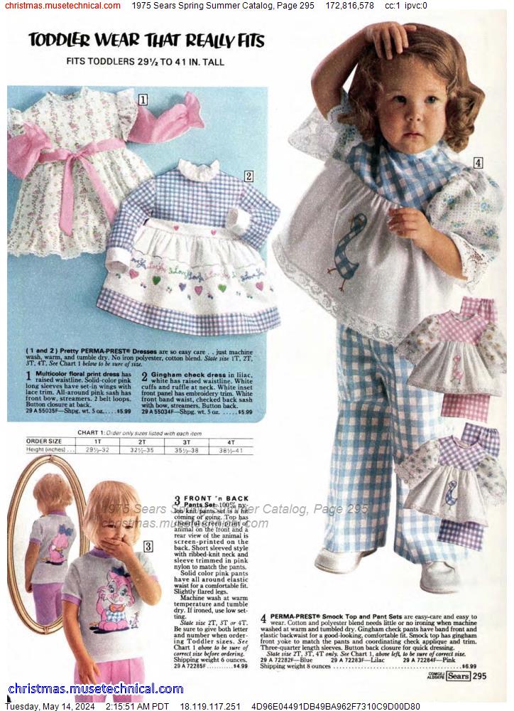 1975 Sears Spring Summer Catalog, Page 295