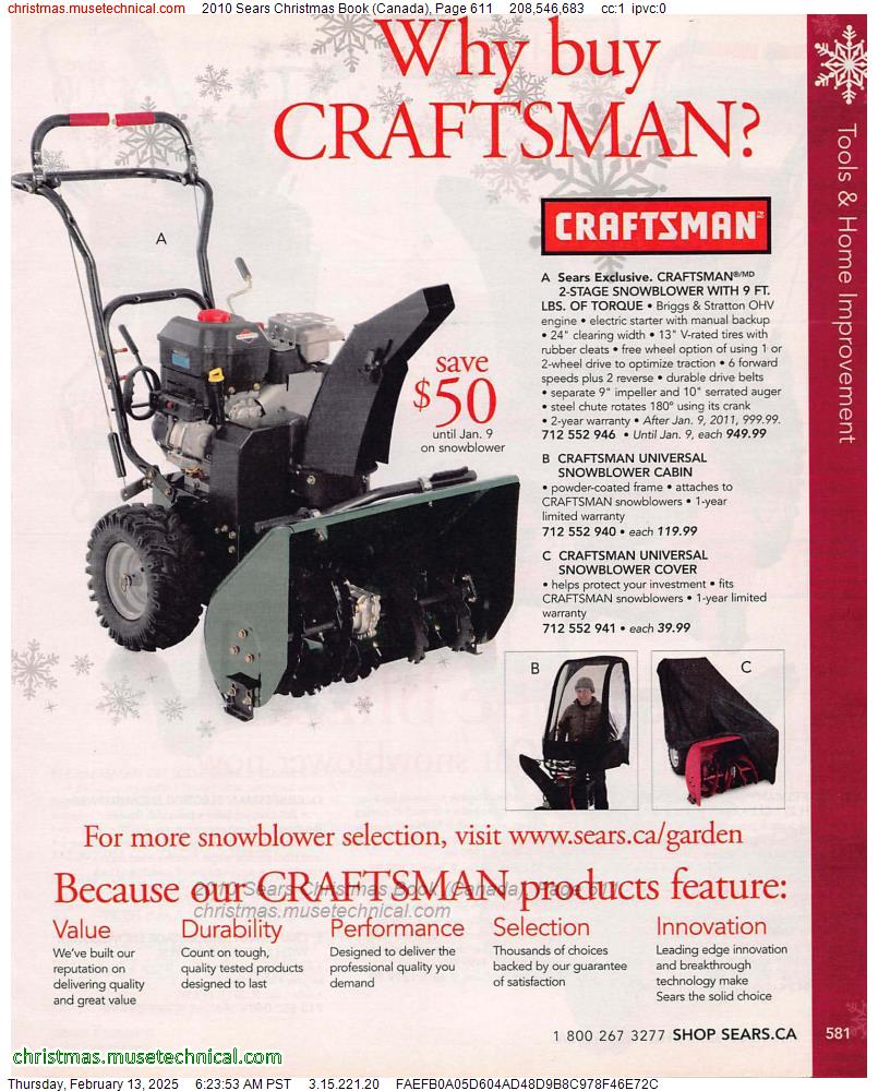 2010 Sears Christmas Book (Canada), Page 611