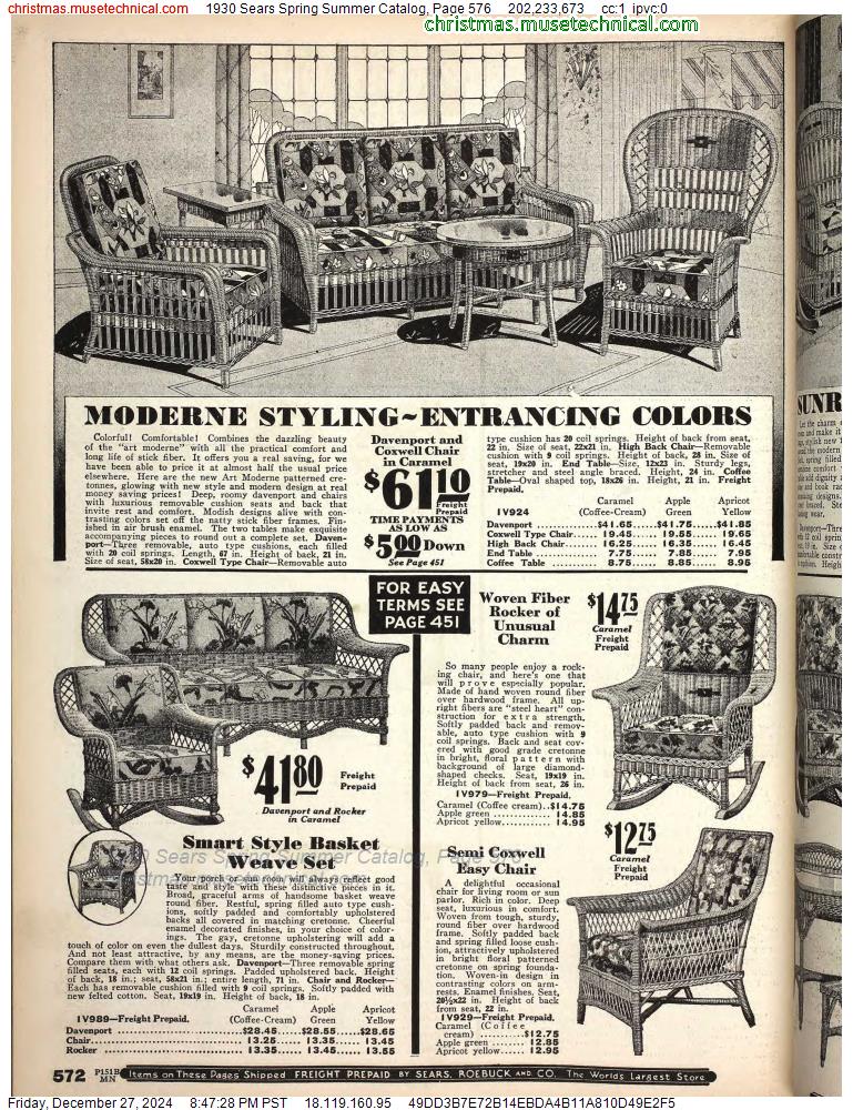 1930 Sears Spring Summer Catalog, Page 576