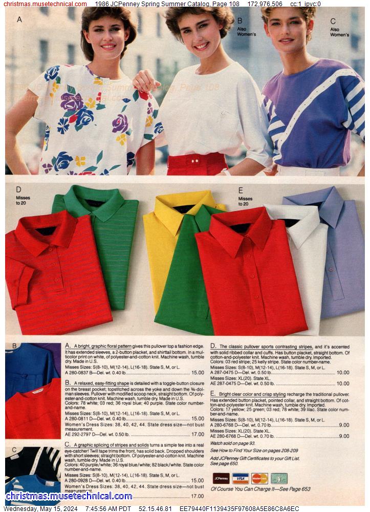 1986 JCPenney Spring Summer Catalog, Page 108