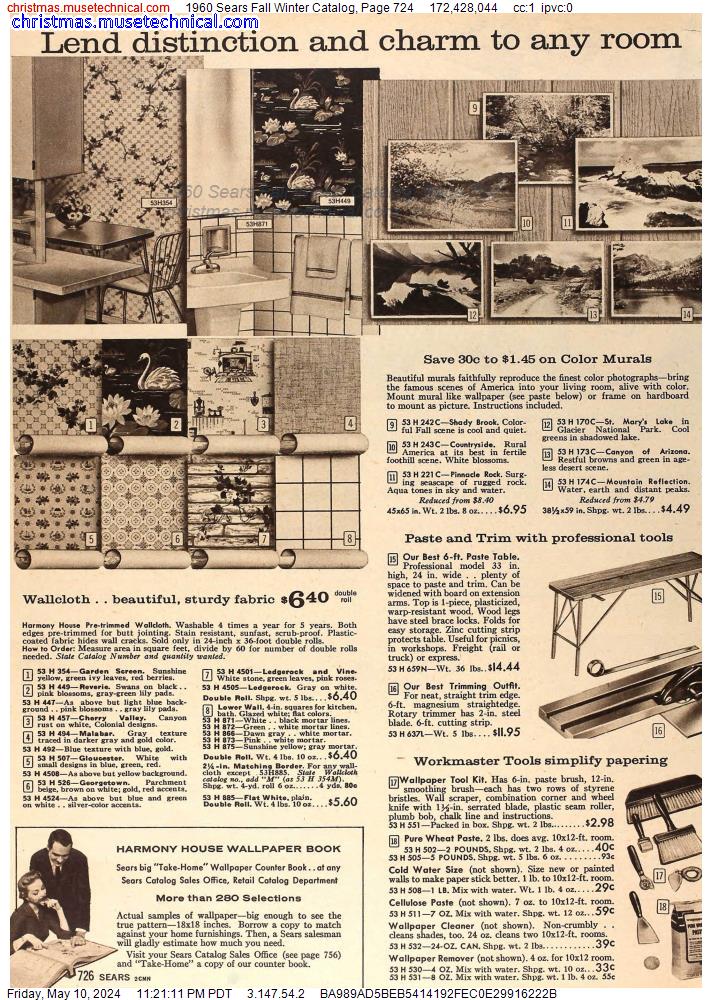 1960 Sears Fall Winter Catalog, Page 724