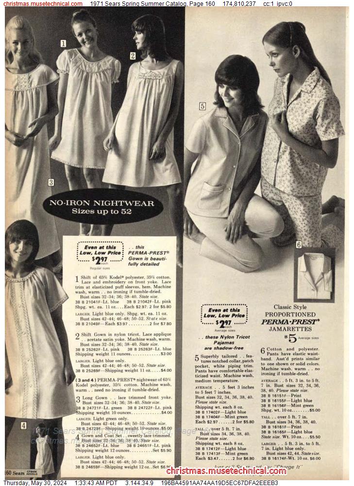 1971 Sears Spring Summer Catalog, Page 160