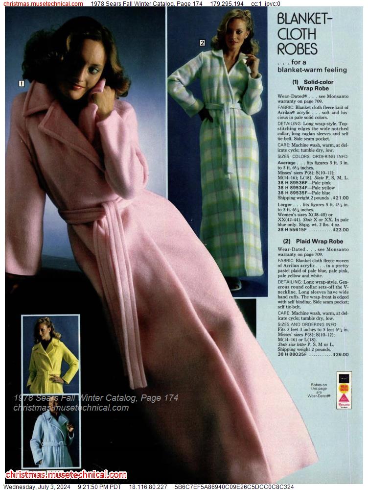 1978 Sears Fall Winter Catalog, Page 174