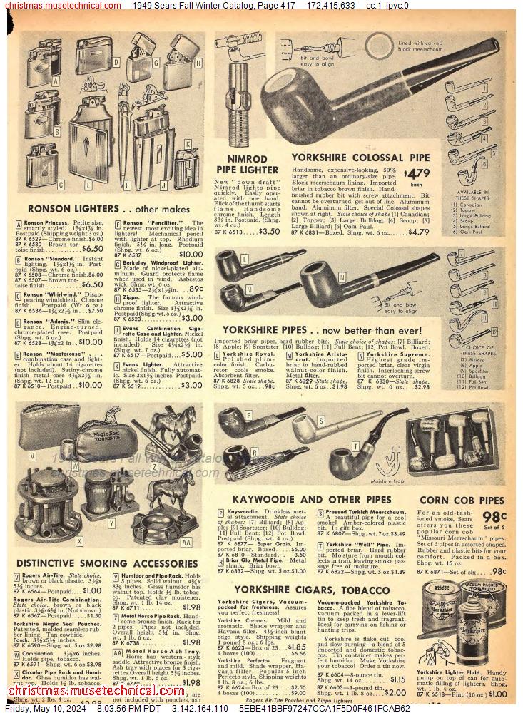 1949 Sears Fall Winter Catalog, Page 417