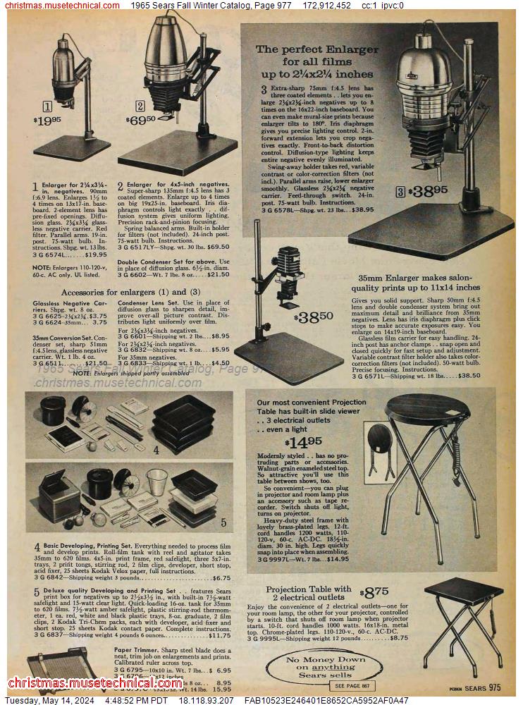 1965 Sears Fall Winter Catalog, Page 977