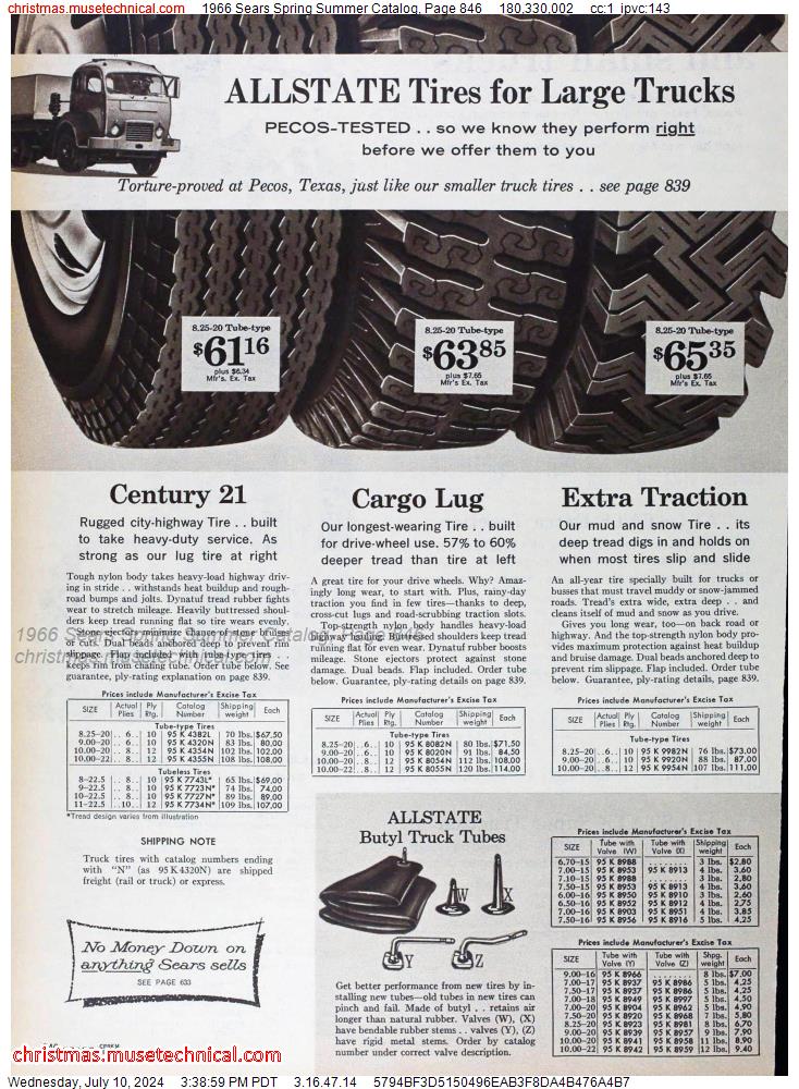 1966 Sears Spring Summer Catalog, Page 846