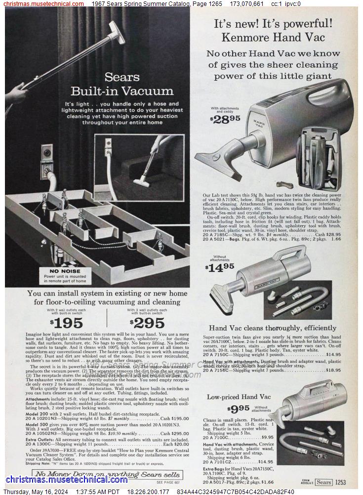 1967 Sears Spring Summer Catalog, Page 1265