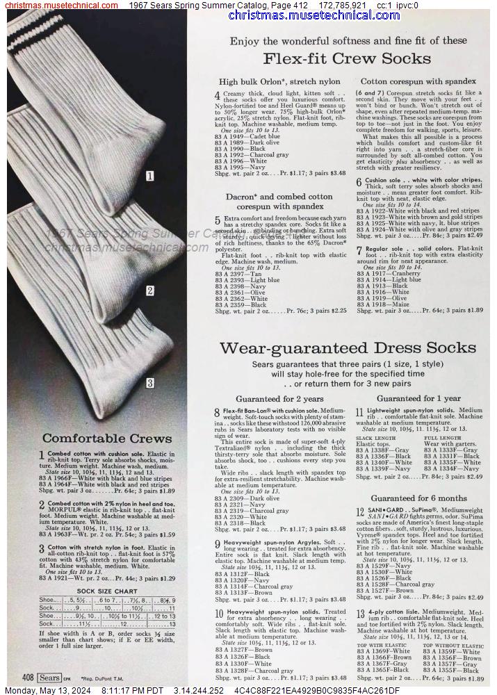1967 Sears Spring Summer Catalog, Page 412