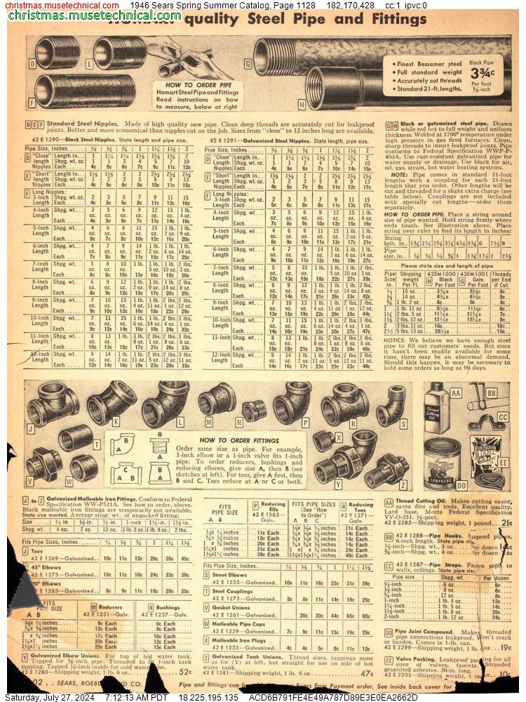 1946 Sears Spring Summer Catalog, Page 1128