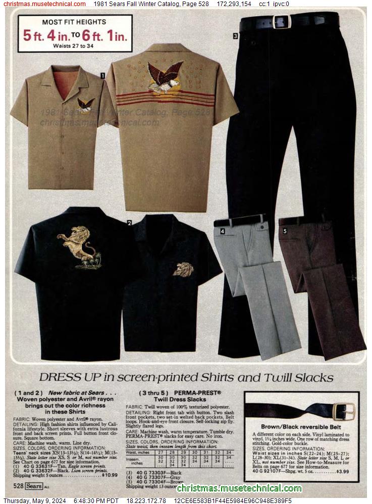 1981 Sears Fall Winter Catalog, Page 528