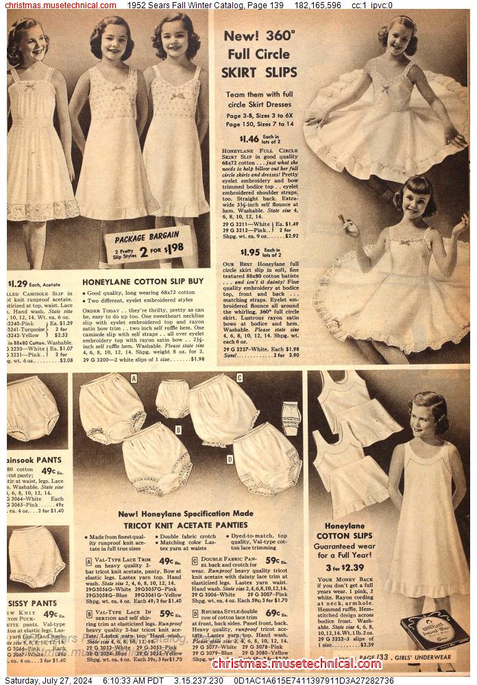 1952 Sears Fall Winter Catalog, Page 139