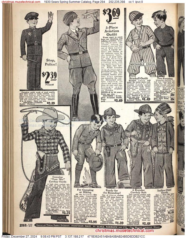 1930 Sears Spring Summer Catalog, Page 294