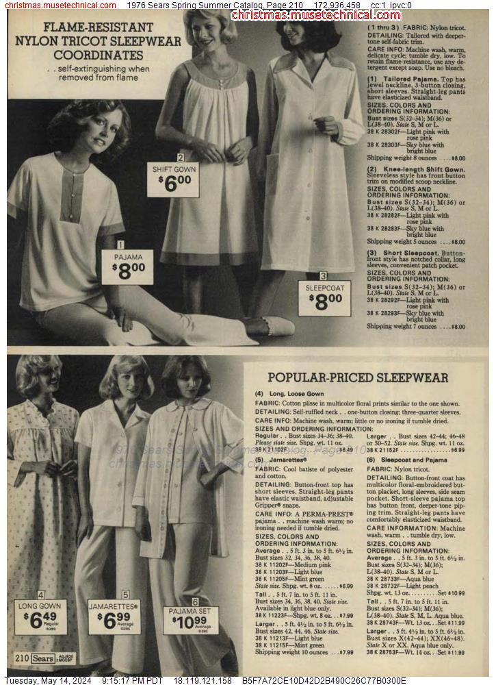 1976 Sears Spring Summer Catalog, Page 210