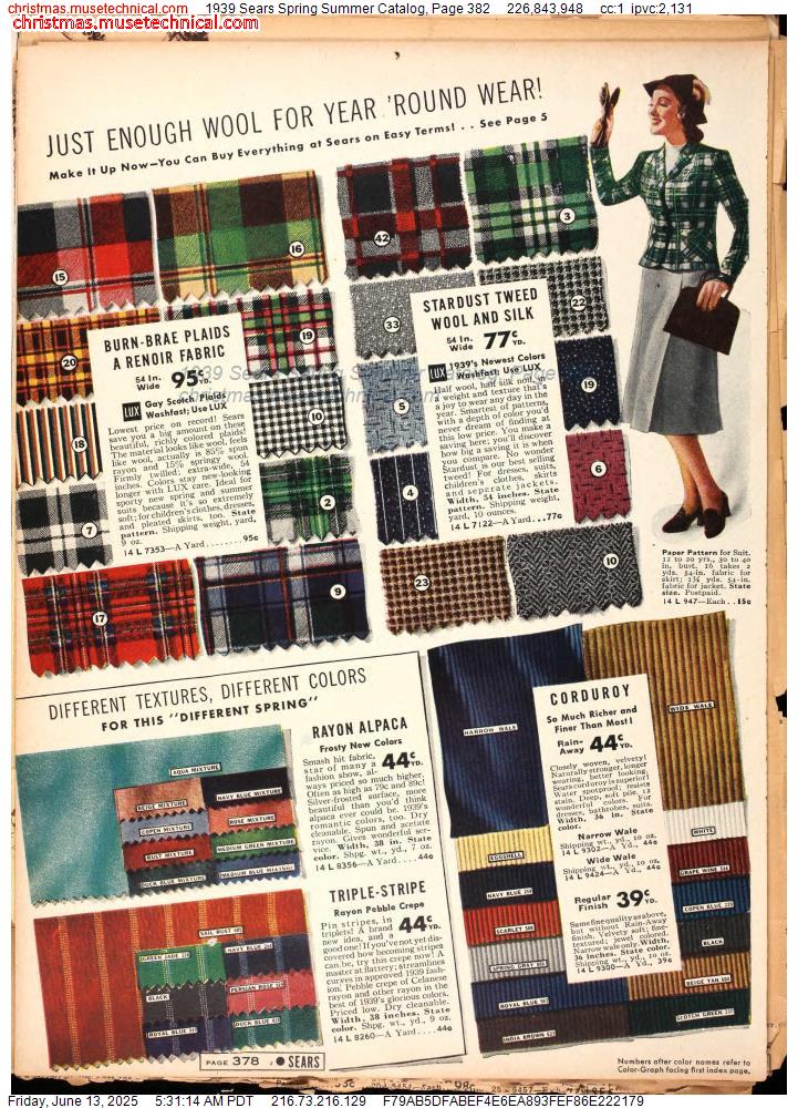 1939 Sears Spring Summer Catalog, Page 382