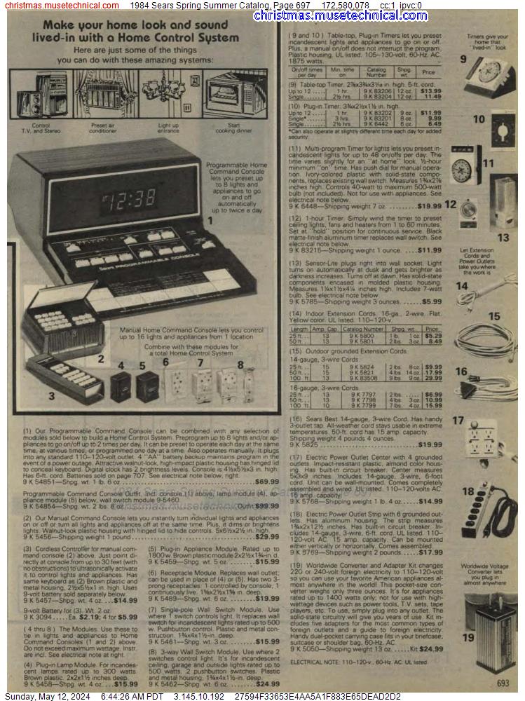 1984 Sears Spring Summer Catalog, Page 697