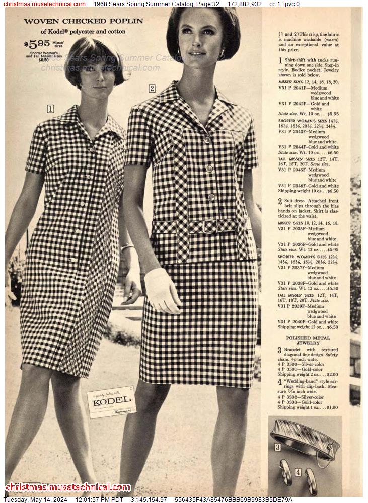 1968 Sears Spring Summer Catalog, Page 32