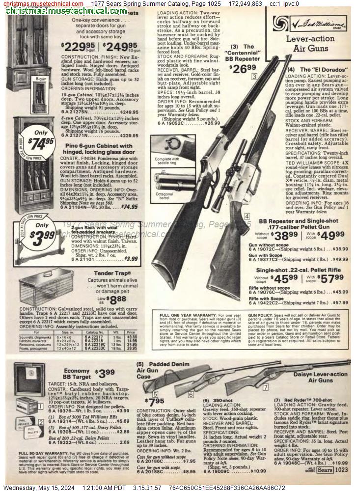 1977 Sears Spring Summer Catalog, Page 1025