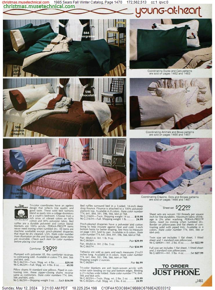 1985 Sears Fall Winter Catalog, Page 1470