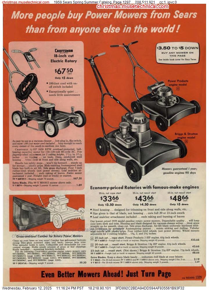 1959 Sears Spring Summer Catalog, Page 1297