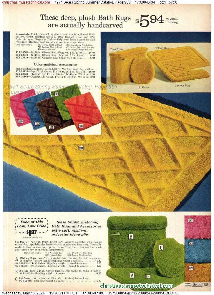 1971 Sears Spring Summer Catalog, Page 953