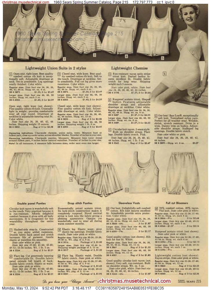 1960 Sears Spring Summer Catalog, Page 215