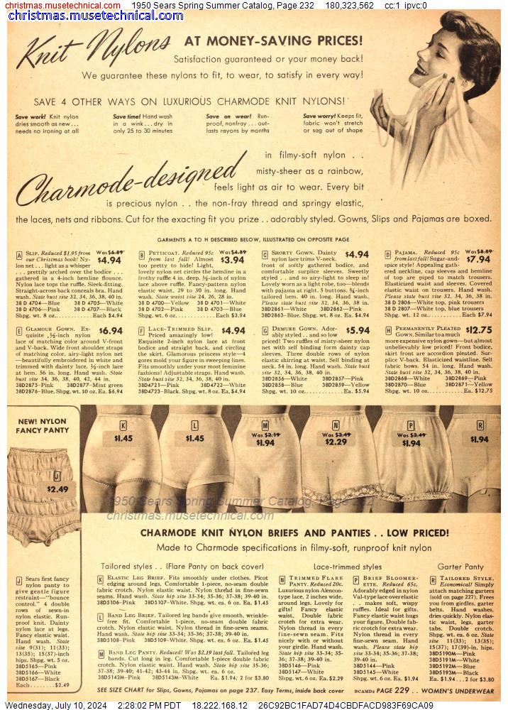 1950 Sears Spring Summer Catalog, Page 232