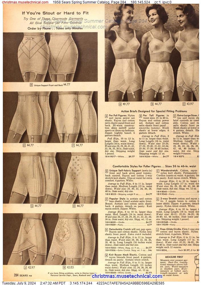 1958 Sears Spring Summer Catalog, Page 284