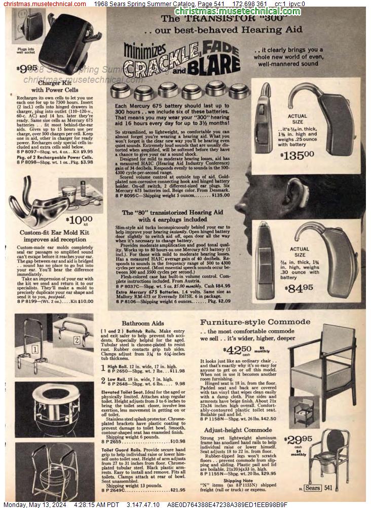 1968 Sears Spring Summer Catalog, Page 541