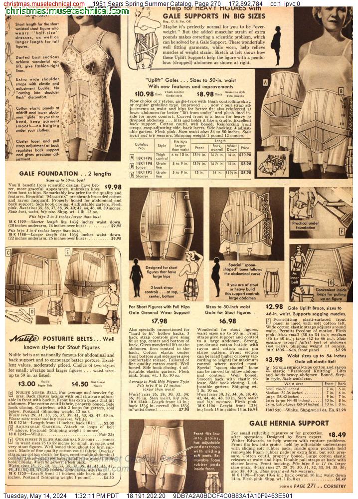 1951 Sears Spring Summer Catalog, Page 270