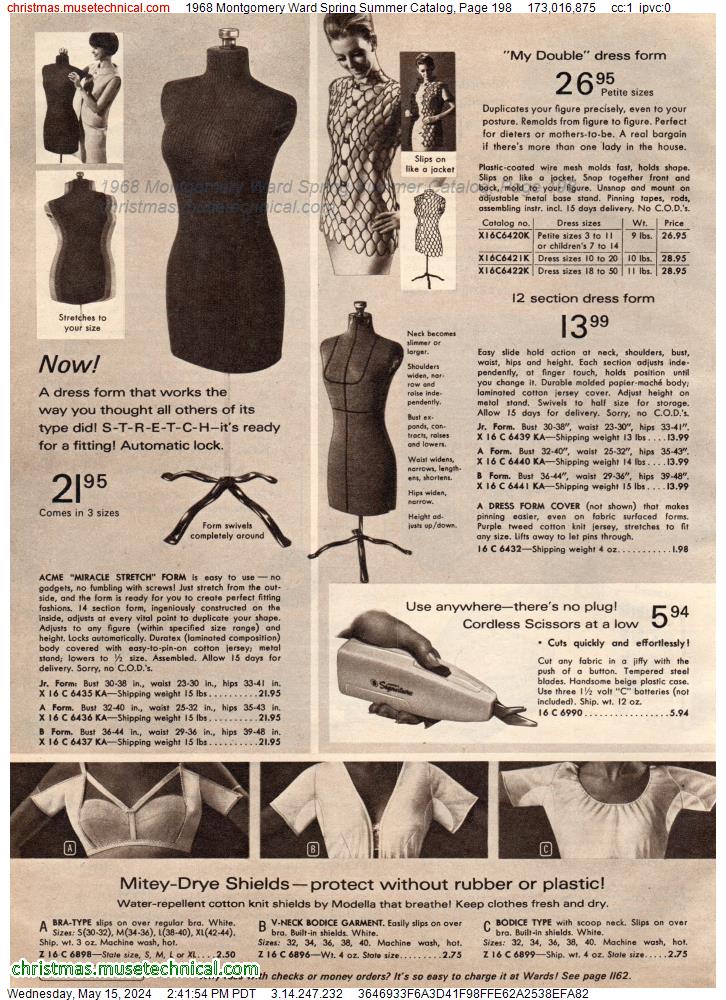 1968 Montgomery Ward Spring Summer Catalog, Page 198
