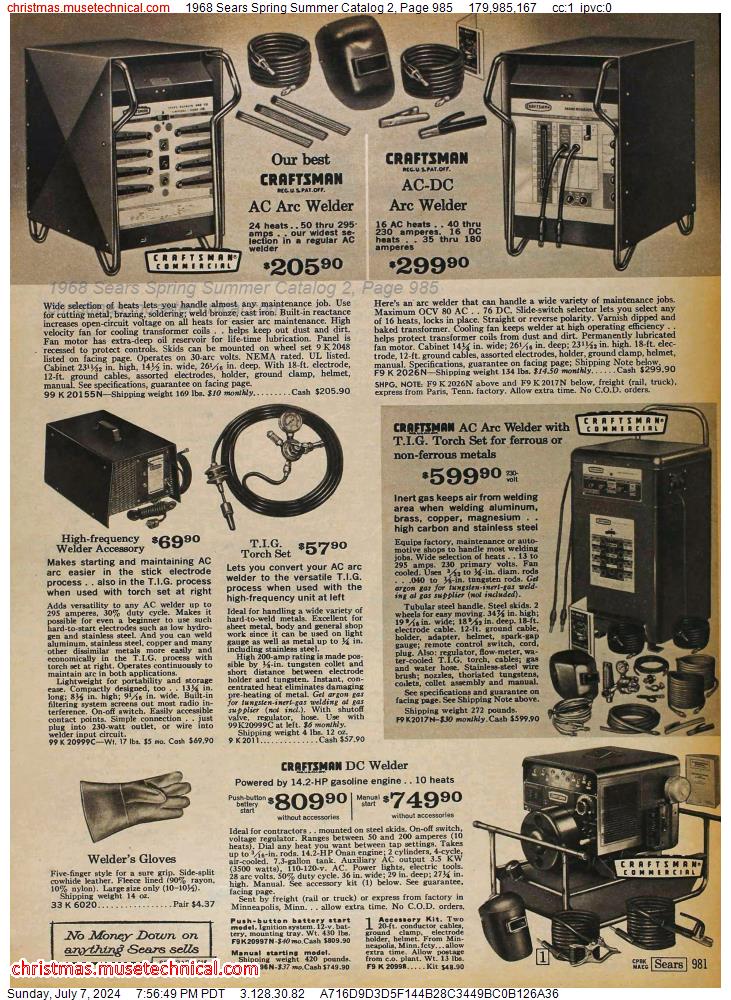 1968 Sears Spring Summer Catalog 2, Page 985