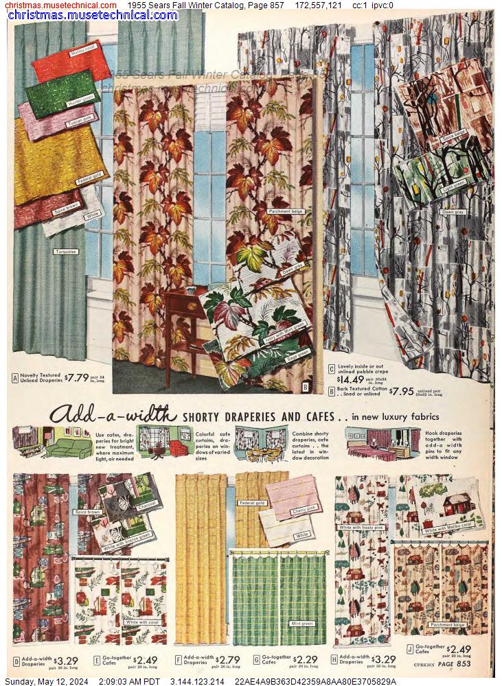 1955 Sears Fall Winter Catalog, Page 857