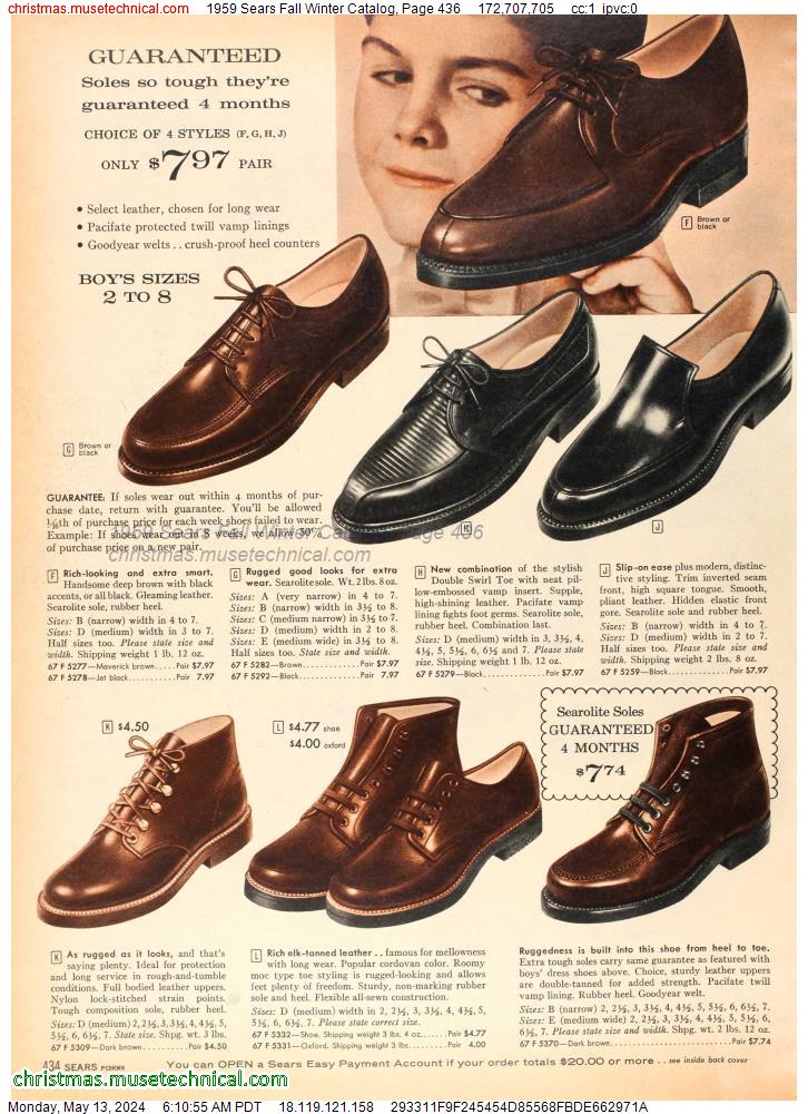 1959 Sears Fall Winter Catalog, Page 436