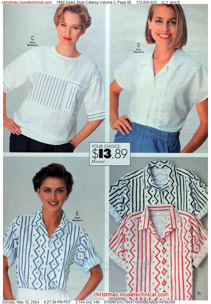 1990 Sears Style Catalog Volume 2, Page 85