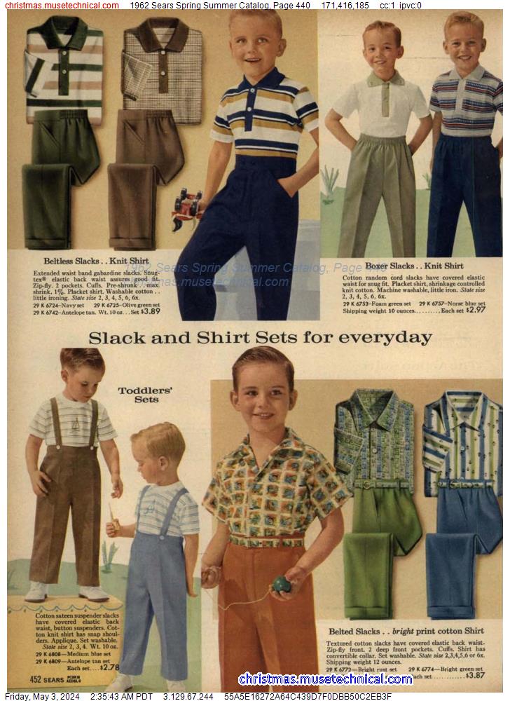 1962 Sears Spring Summer Catalog, Page 440