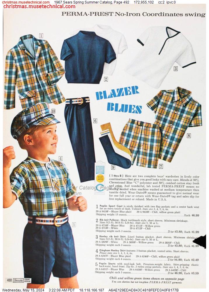 1967 Sears Spring Summer Catalog, Page 492