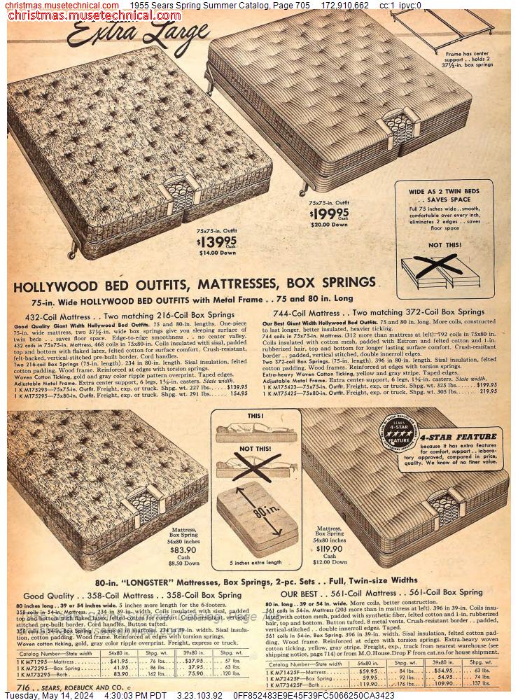 1955 Sears Spring Summer Catalog, Page 705