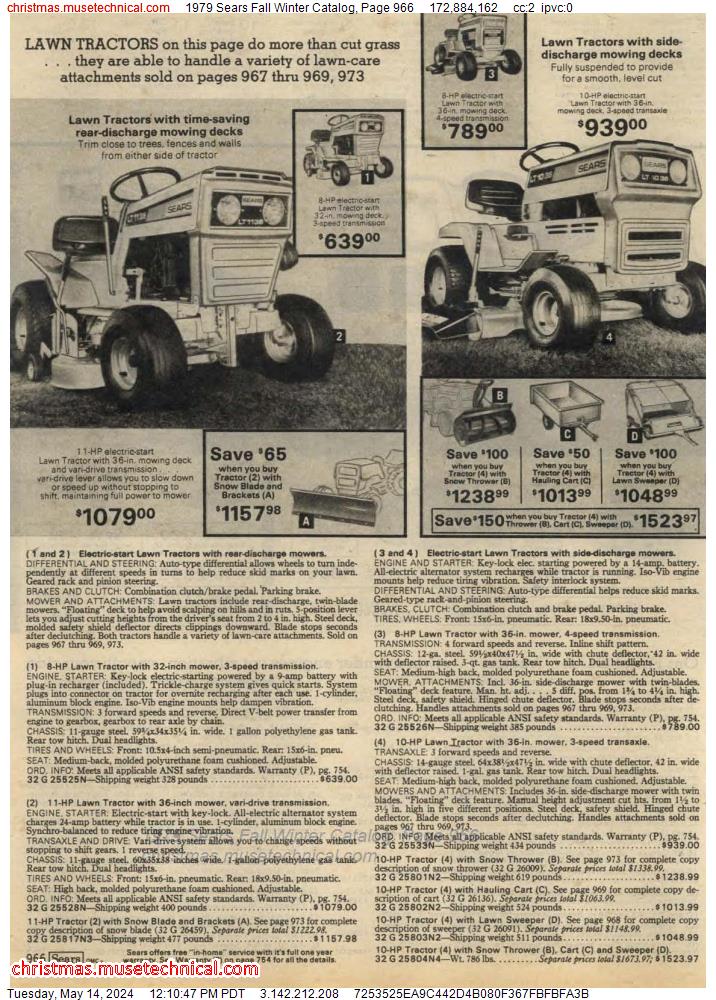 1979 Sears Fall Winter Catalog, Page 966
