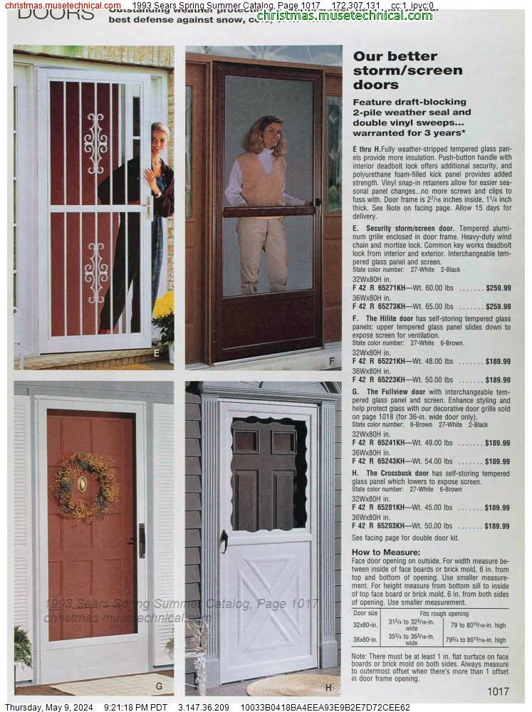 1993 Sears Spring Summer Catalog, Page 1017