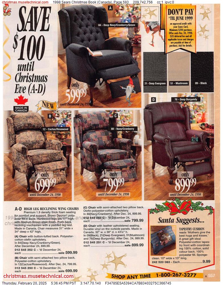 1998 Sears Christmas Book (Canada), Page 593