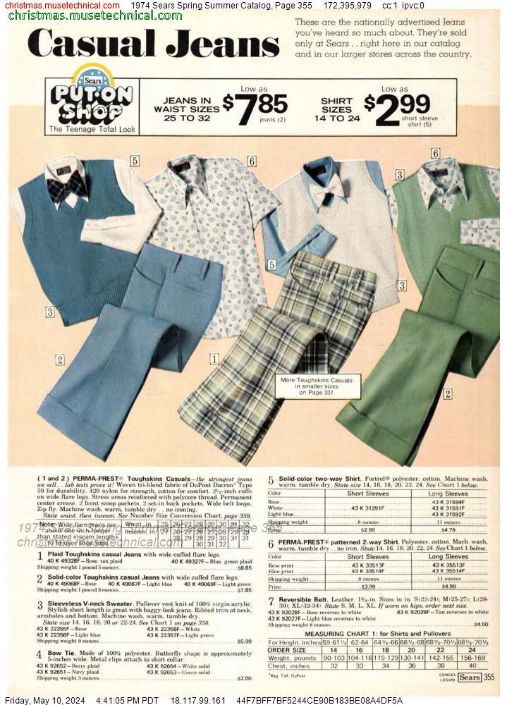 1974 Sears Spring Summer Catalog, Page 355